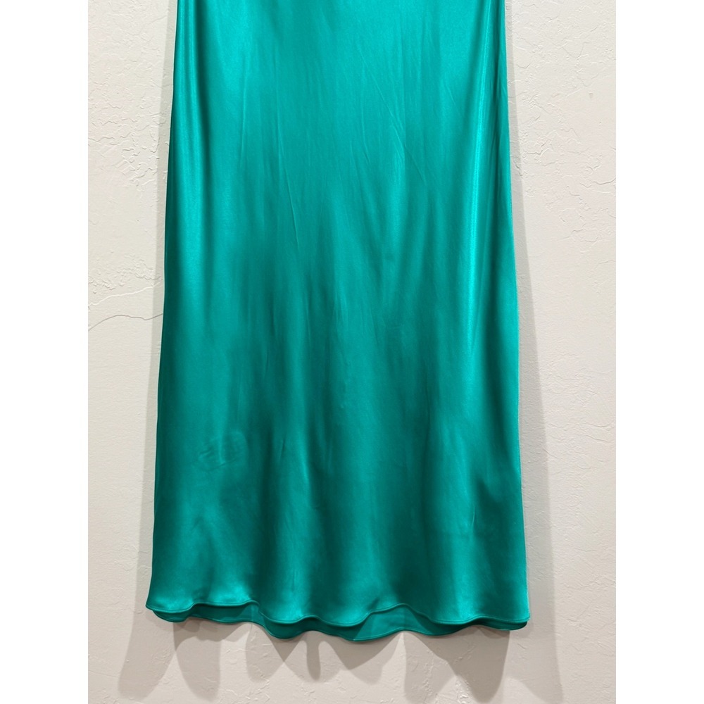 Rails Solene Jade Green Satin Maxi Dress Open Back Tie Neck 924-157-2534 Medium - Picture 10 of 12